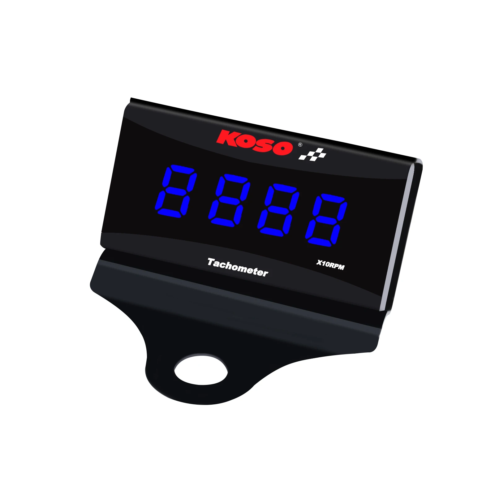 Koso Mini Tachometer RPM Meter Digital Square LCD Display Engine Tach Hour  Meter Gauge for BMW YAMAHA KAWASAKI Racing Motorcycle