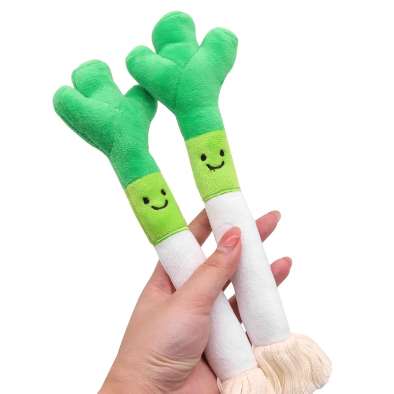 Plush Scallion Chew Toy For Dogs And Cats Interactive Sounding_voghion.com