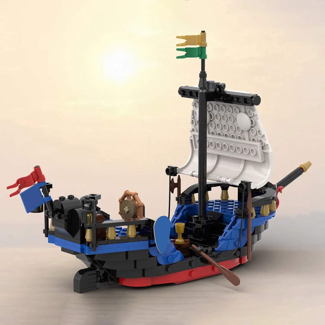 Beugel zondag Lucky Geautoriseerde 470 Onderdelen MOC 111471 Middeleeuwse Themed Snake Schip  Model Set Door Tegel. N.Dye| | - AliExpress