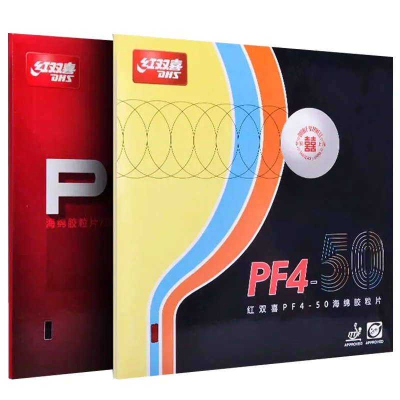 Table Tennis Rubber Original DHS PF4 50 Sticky Pimples-in PF4 Ping Pong Rubber for Loop Driving with Attack