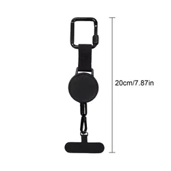 Retractable Anti - Theft Smartphone Safety Tether with Belt Clip (Black)