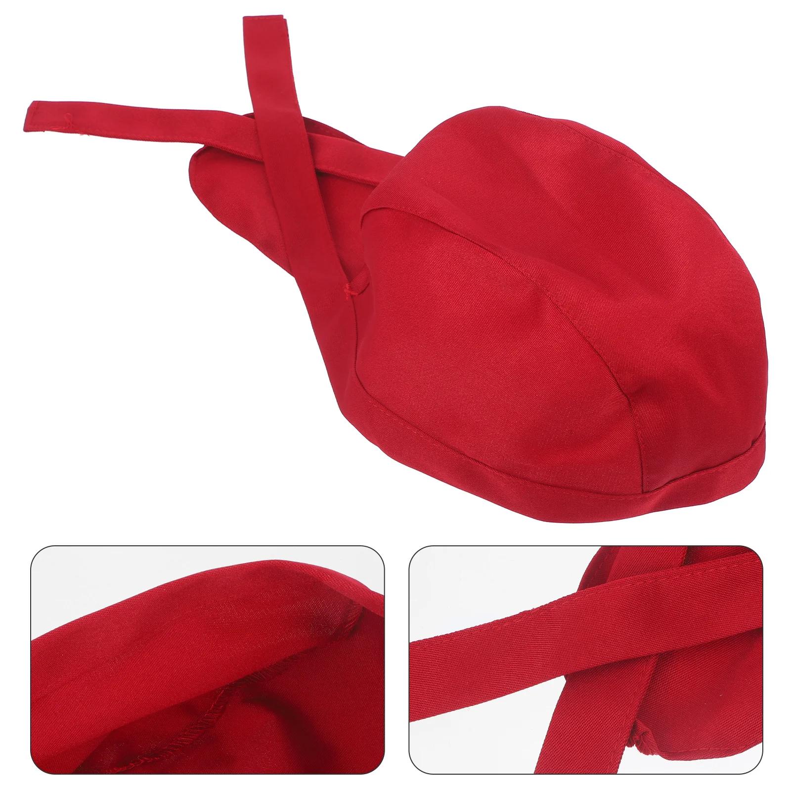 

Chef Hat The Work Hats Cap for Kitchen Ribbon Cotton Cook Uniform Men and Women