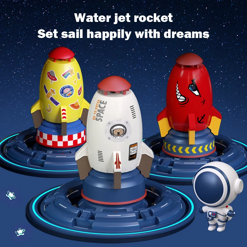 Flying Rocket Launcher Sprinkler Missile Eject Into The Air Sprinkle Water Children's Outdoor Beach Water Toys Summer Game