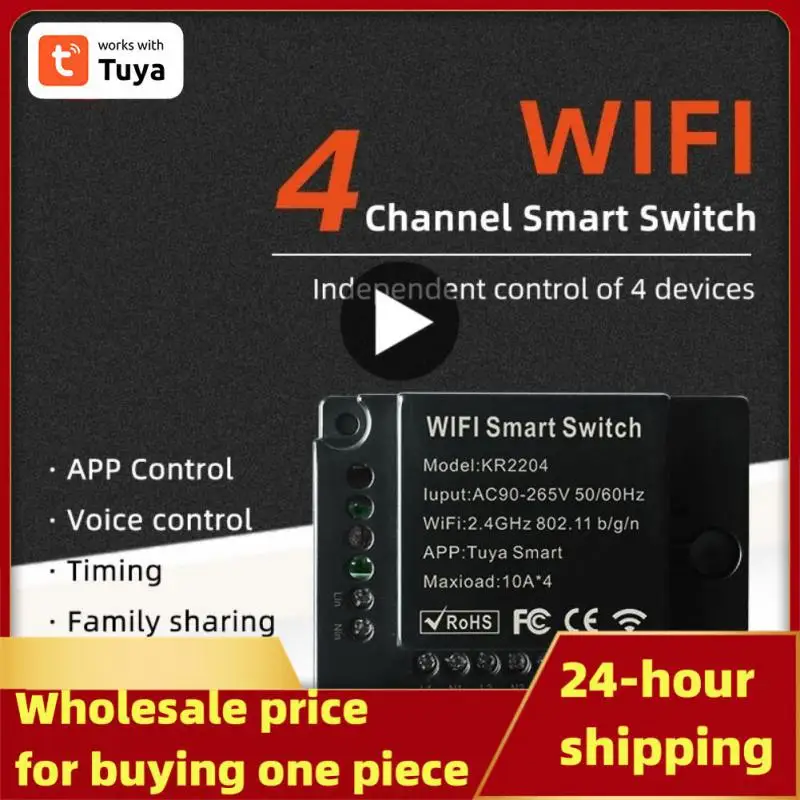 Tuya Smart Life Wifi Switch Relè Breaker Module Home Alexa Echo Voice Control Smart Lighting Timer Switch