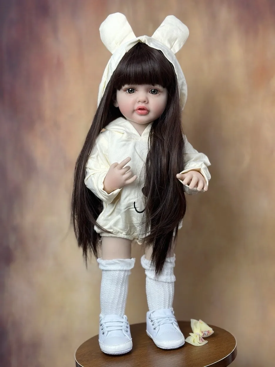 Reborn Silicone Doll Toy 55cm with Water Resistant Features for Playful Girls Stand up doll toys cool water reborn