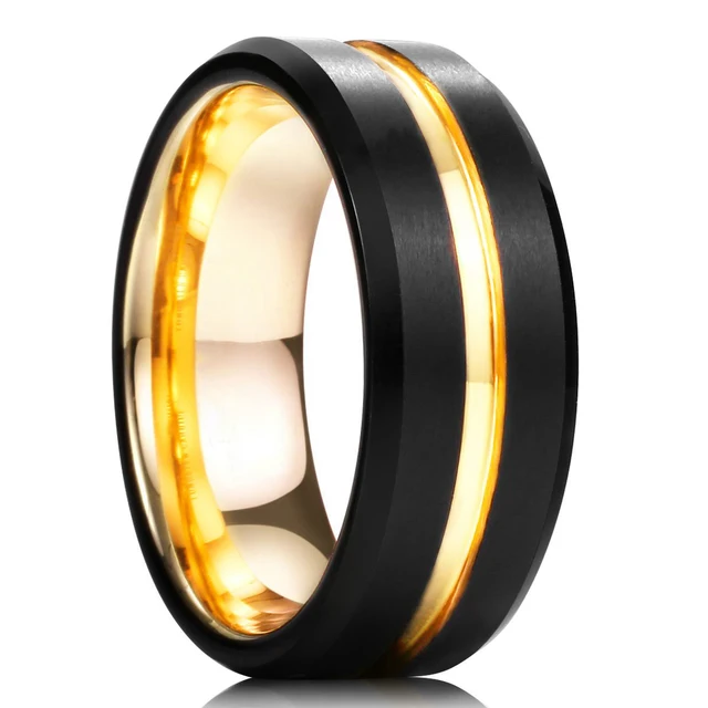 Bagues en acier titane couleur argent 8mm pour hommes et femmes, bagues en acier inoxydable brossé mat, bijoux cadeaux de mariage