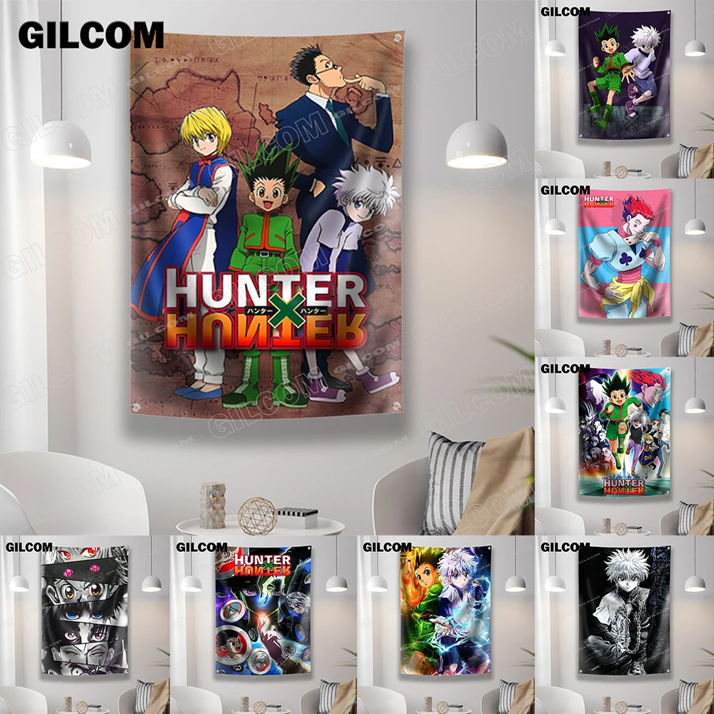 HUNTERXHUNTERタペストリー Hunter X Hunter Classic Manga Anime Japanese Flag Poster