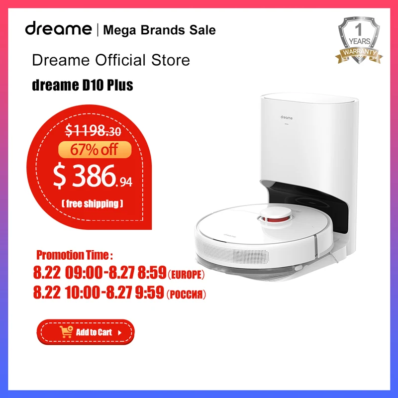 Dreame Bot D10 Plus odkurzacz Robot z pustą stacją dokującą, nawigacją LDS, ssaniem 4000Pa, obsługą Alexa i Mi Home Smart Home 1 Dreame Bot D10 Plus odkurzacz Robot z pustą stacją dokującą, nawigacją LDS, ssaniem 4000Pa, obsługą Alexa i Mi Home Smart Home 1