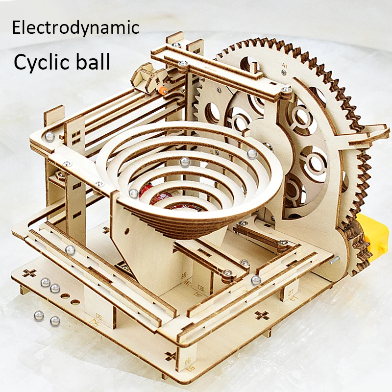 3D Wooden Puzzle Marble Run Set DIY Assemble Mechanical Model Building Kits STEAM Educational Toys for Adult Kids Birthday Gifts crystal growing kit steam chemical science experiment educational craft diy projects kits lab experiment red