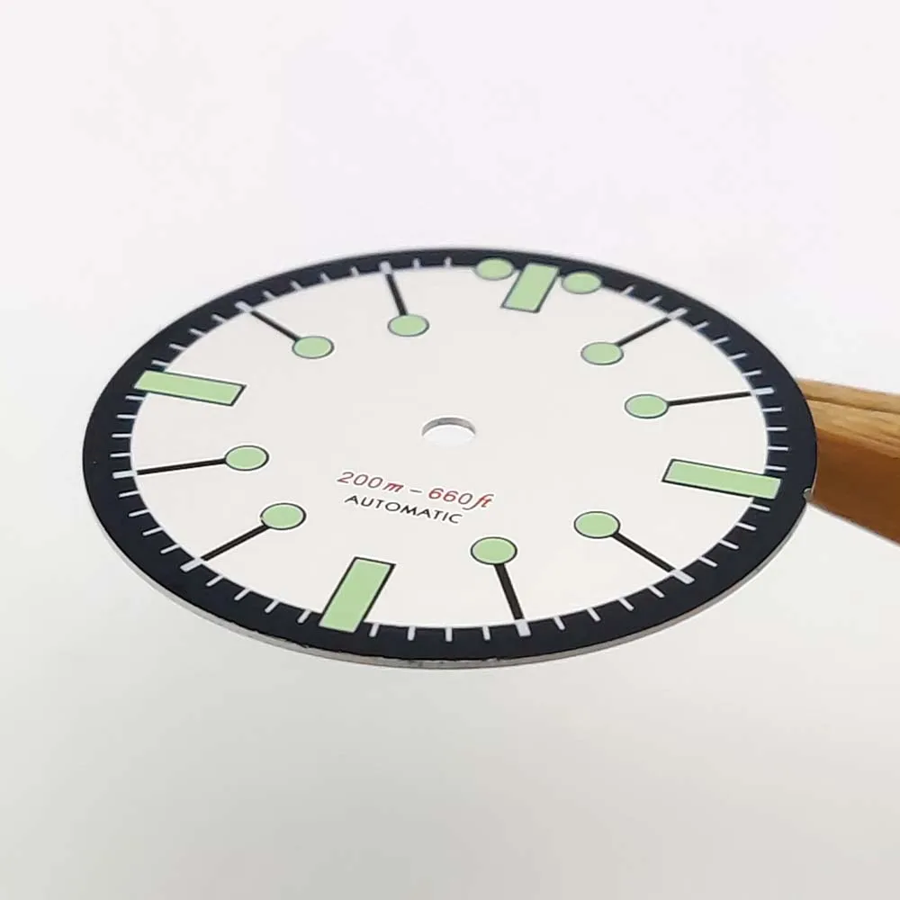 New Men's NH35 Dial 28.5mm For NH35/NH36 Movement C3 Green Night Luminous Men's Watch Accessories Dials