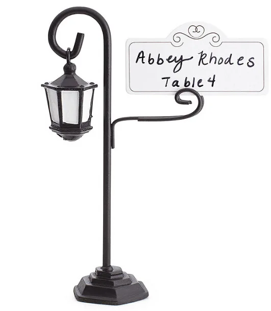 

10pcs/set European style street lamp seat clip table place card holder wedding birthday party decoration festival supplies