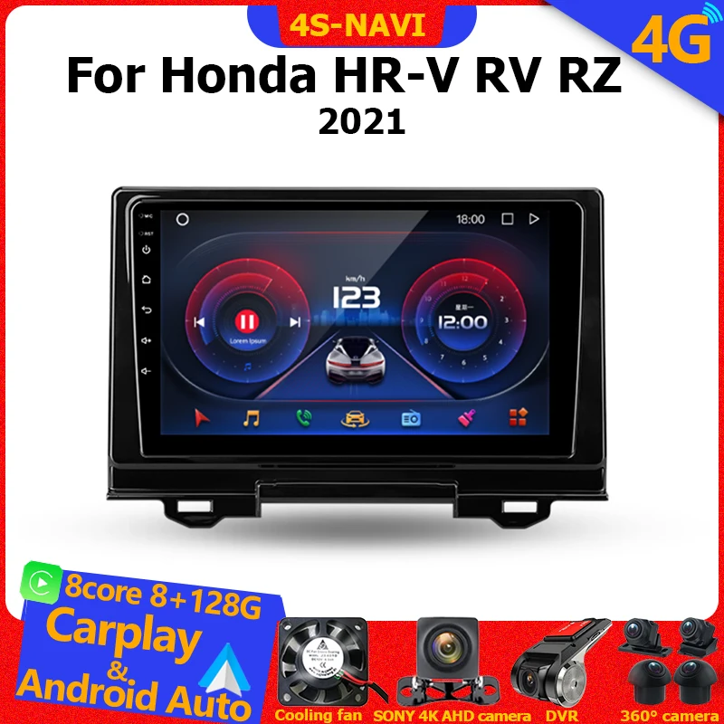 9'' Android Auto Car Radio Multimedia Player Gps Navigation For Honda Hrv Hrv Rv Rz 2021 Head