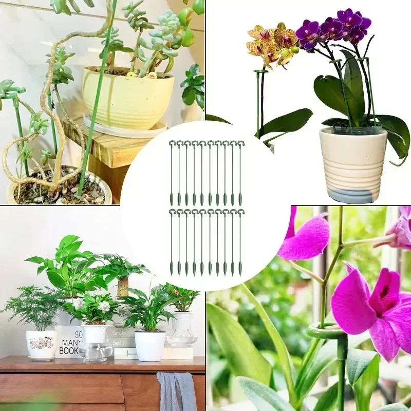 Plastic Plant Supports Sticks Flower Stand Reusable Protection Fixed Tools Gardening Supplies Vegetable Holder Bracket 10/1pcs Plastic Plant Supports Plant Support Stick