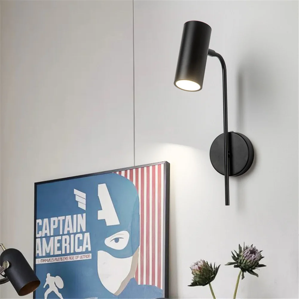 Rotatable Wall Lamp led light led wall lamp wall light Modern Living Room Background LED Wall Light Bedroom Bedside Light Aisle Long Pole Switch Lamp