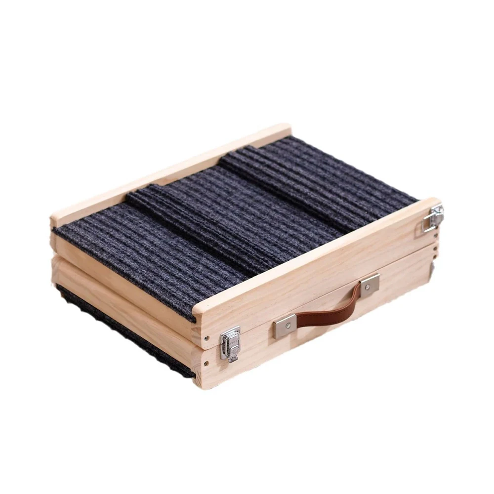 39.4''/100cm Wooden Pet Ramp Dog Ramp For Bed,Adjustable Height Dog - View #6