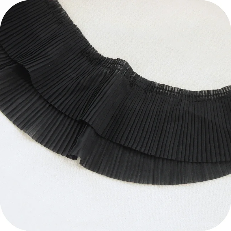 6cm Chiffon Pleated White Lace Trimming DIY Apparel Sewing Fabric Lace Tape Black Pink Blue Green Red Purple Lace Ribbons - Image 6