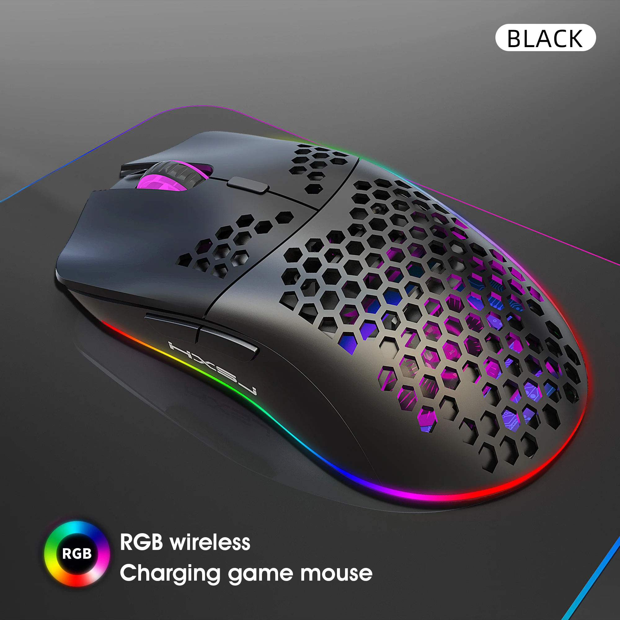 Wireless Gaming Mouse, RGB Light Multiple Modes Adjustable, Suitable for PC Laptops And Desktops Game Mouse Wireless