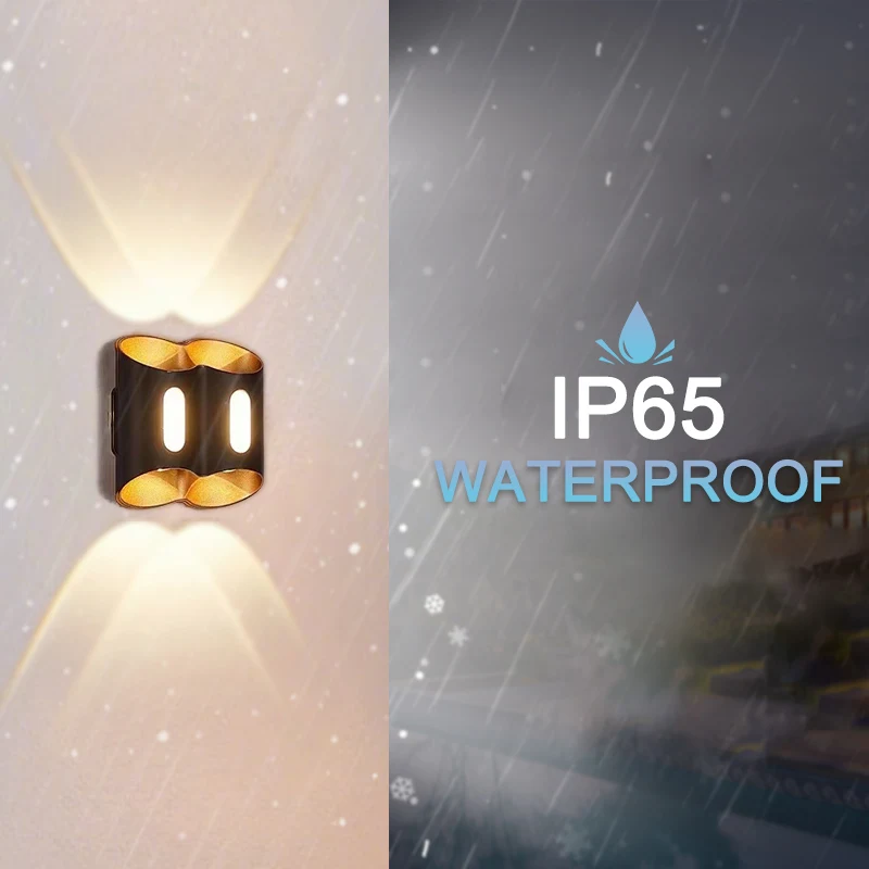 Wall Lights IP65 Outdoor Indoor Waterproof 6W-11W Surface Mounted Modern Interior Wall Light for Garden Corridors Rooms Decor