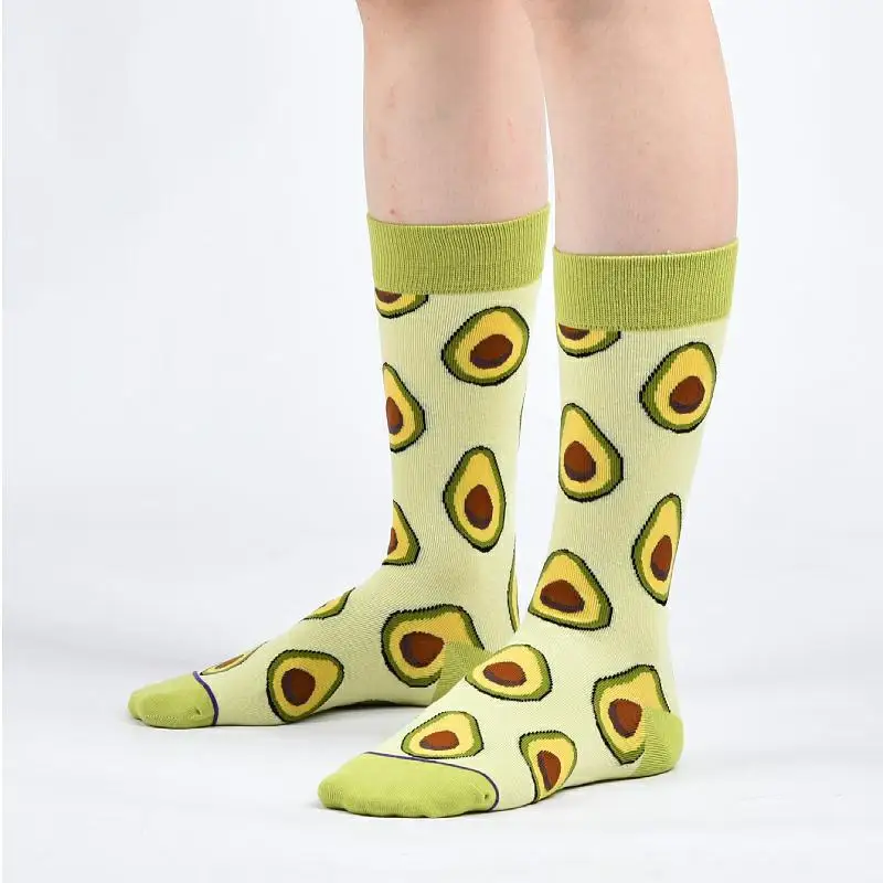 2023 new creative women\'s straight cartoon animal characters plant cactus graffiti fun trendy socks  designer socks