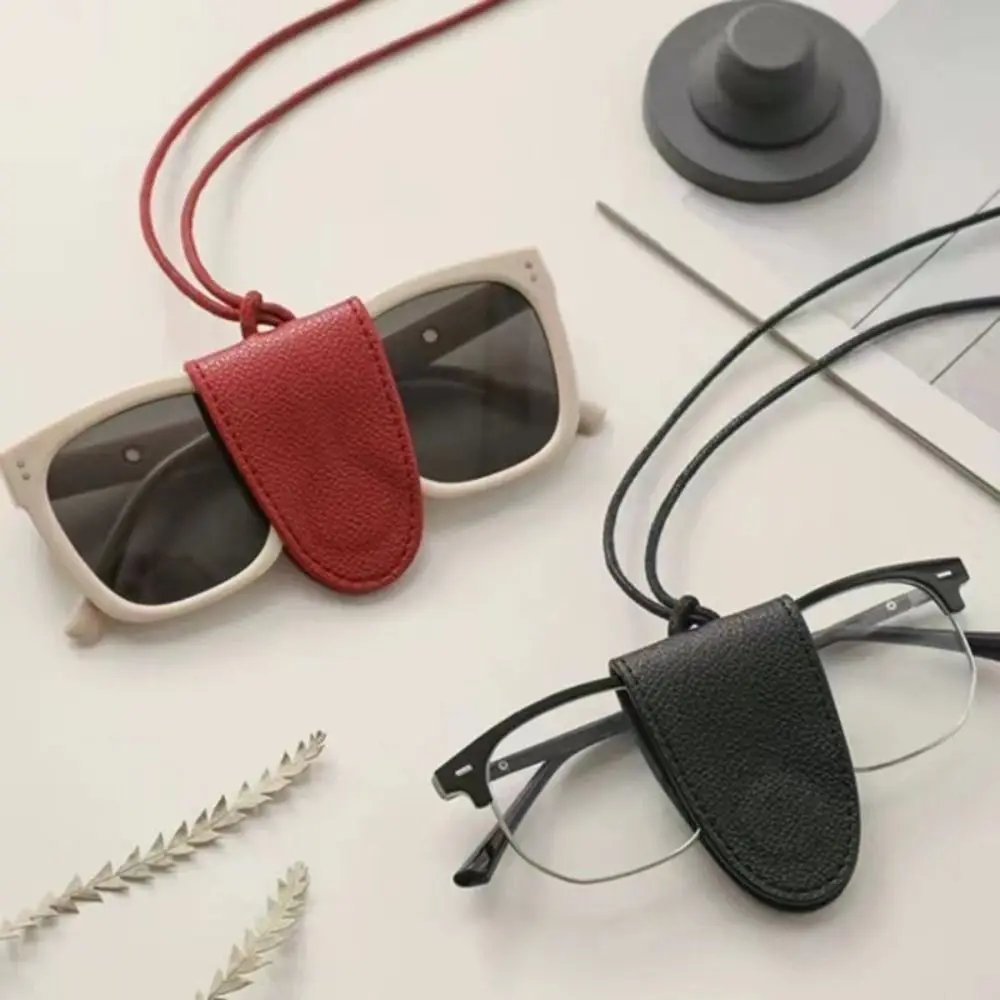 

Anti-lost Pu Leather Magnetic Hat Clip Sunglasses Storage Hat Holder Lanyard Glasses Clip Neck Hanging Eyeglass Clip Outdoor