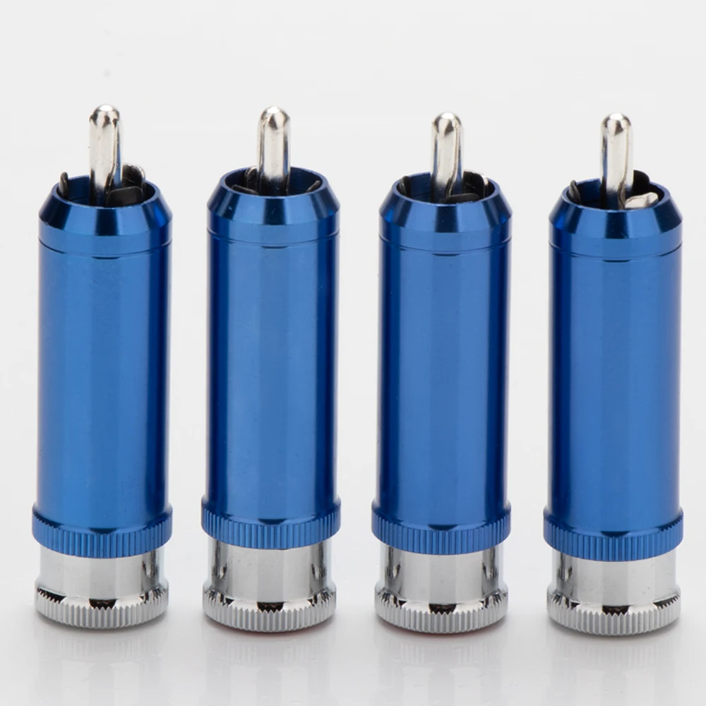 Hochwertiger versilberter RCA-Stecker (männlich) für DIY-HiFi-Audio-Lautsprecher-Verstärker-Signalkabel – Detail 5