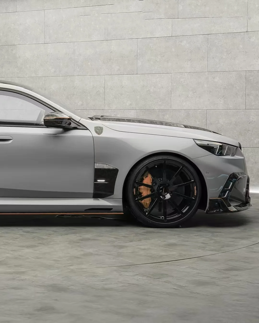 For BMW M5 G90 Carbon Fiber Body Kit M5 G90 MSY Carbon Fiber Front Lip Diffuser Spoiler Cover