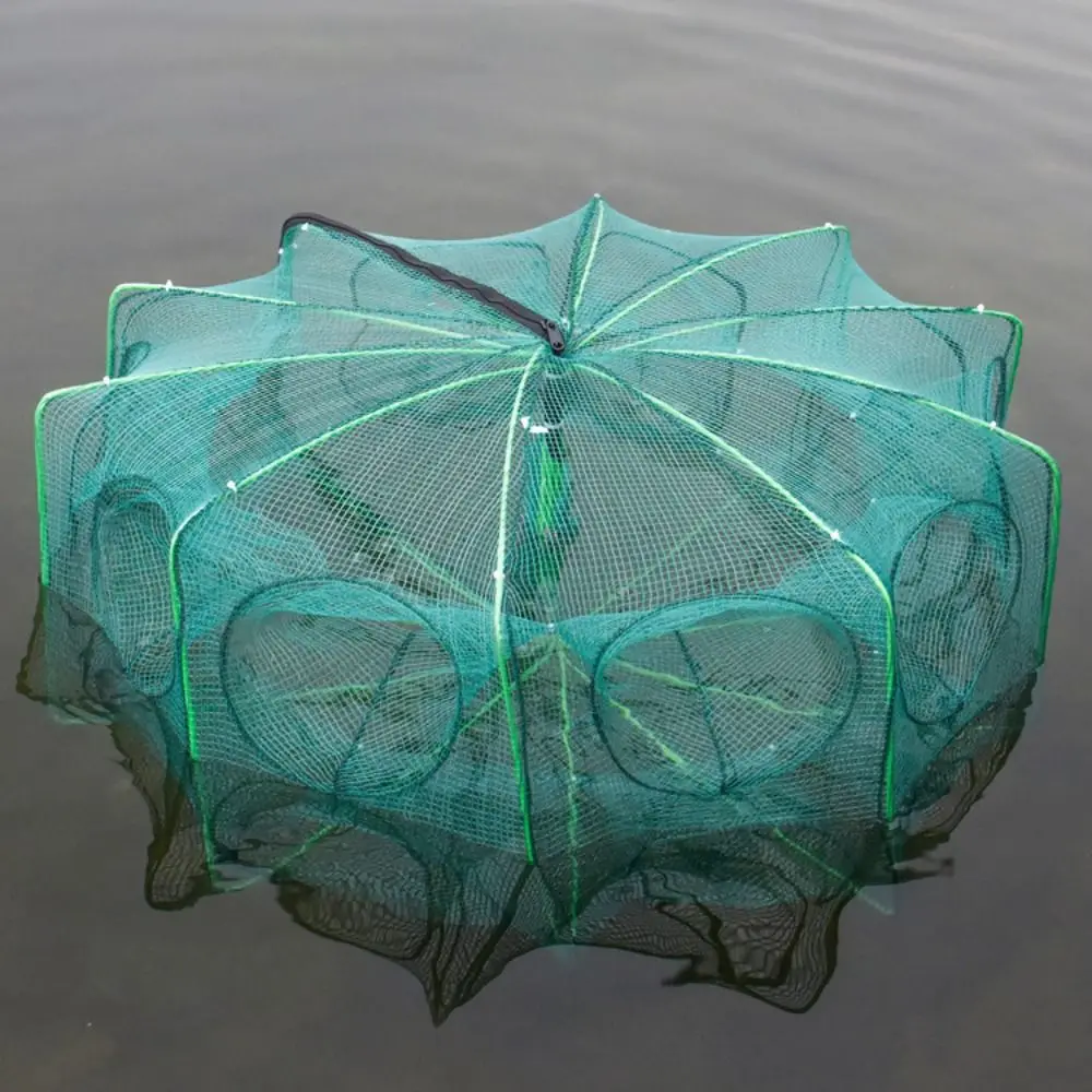 40~82cm Nylon Casting Nets 6/8/10 Holes Fishing Net High Quality Foldable Green Hexagon Octagon Net
