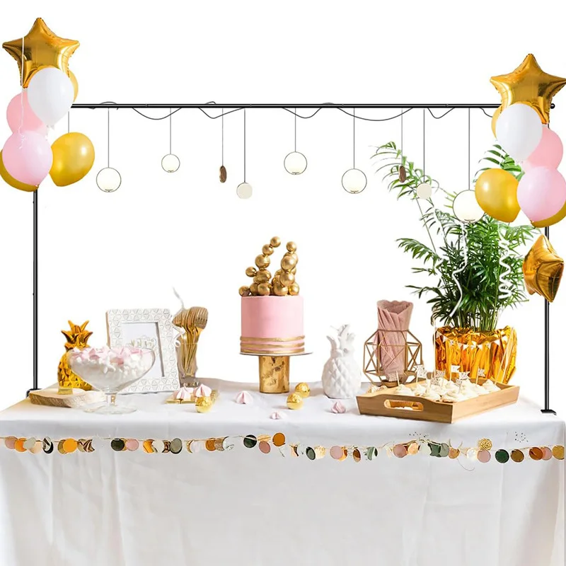Over The Table Rod Stand with Clamps, Adjustable Table Arch Flower Arch Stand Balloon Flower Frame for Weddings