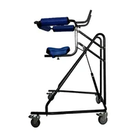 Hemiplegia Walker Stand Frame with Seat Wheel Rehabilitation Device Folding Height Adjustable Lower Limb Disabled 1