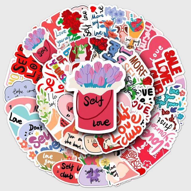 Self Love Club Cute Stickers, Retro Stickers, Kawaii Stuckers, Self Love  Stickers, Mental Health Stickers, Laptop Sticker, Affirmation 