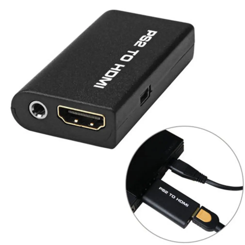Portable PS2 to HDMI-compatible Audio Video Converter Adapter AV Cable For SONY PlayStation 2 Plug And Play Parts