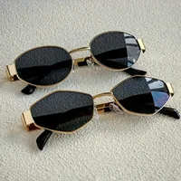 2 paires de lunettes d'été à la mode pour femmes, monture rétro dorée, combinaison de lunettes tendance, monture ronde polygonale 1