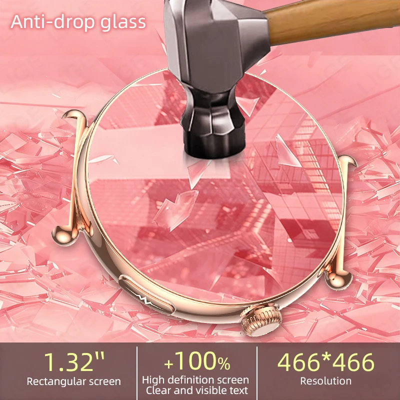 New 1.32inch Smart Watch Women Health ECG Sport Ladies Smartwatch Full Touch Screen BT Call Custom dial Smartwatch For Women IOS