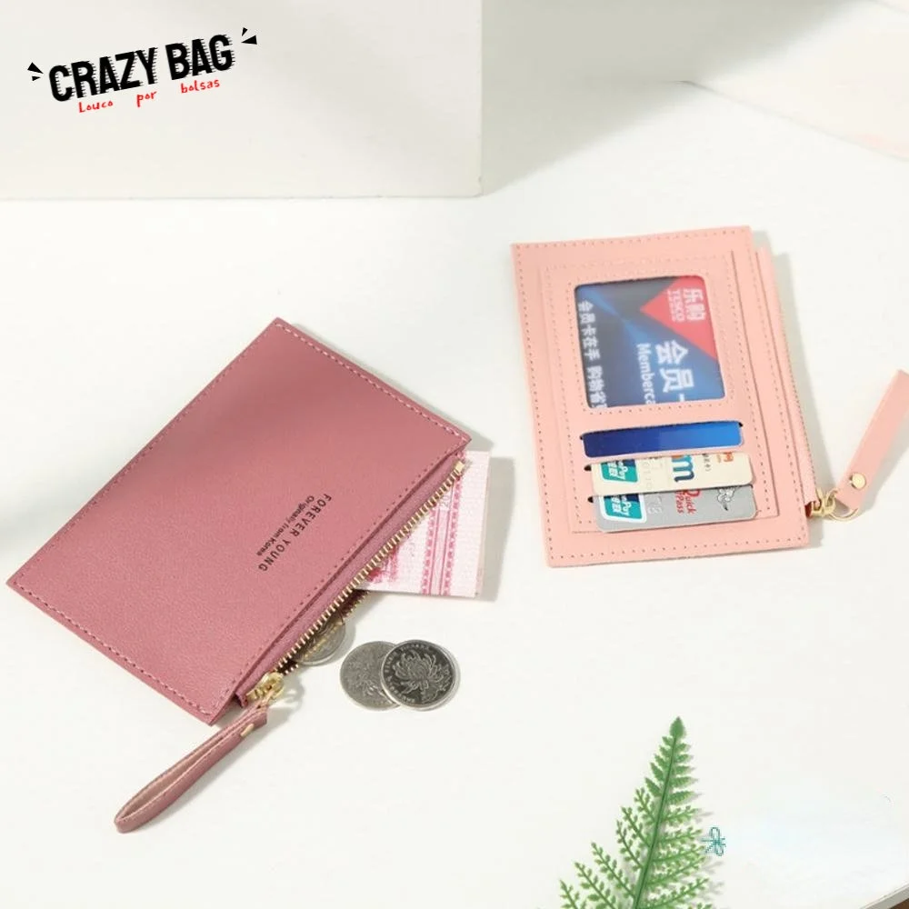 business portfolio bag Mini Business Portfolio Men Credit Card Design Pu Girl Lady Women's