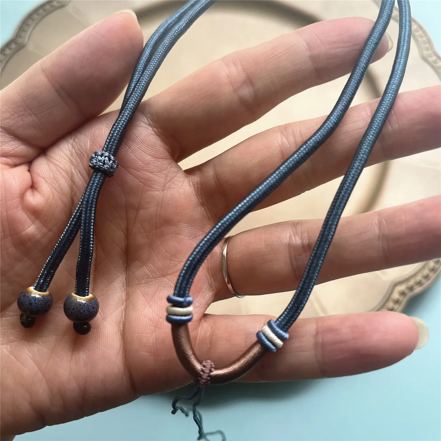 Hand-Woven Beaded Jewelry Cord - Retro Exquisite Nylon Thread