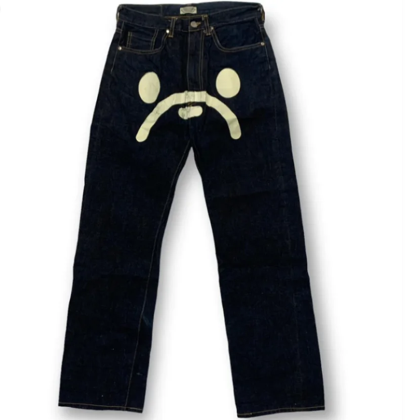

Y2K Retro Harajuku jeans Unisex American High Street Hip-hop Loose All Kinds Of Printing Straight Wide Leg Jeans 2023 New Pants
