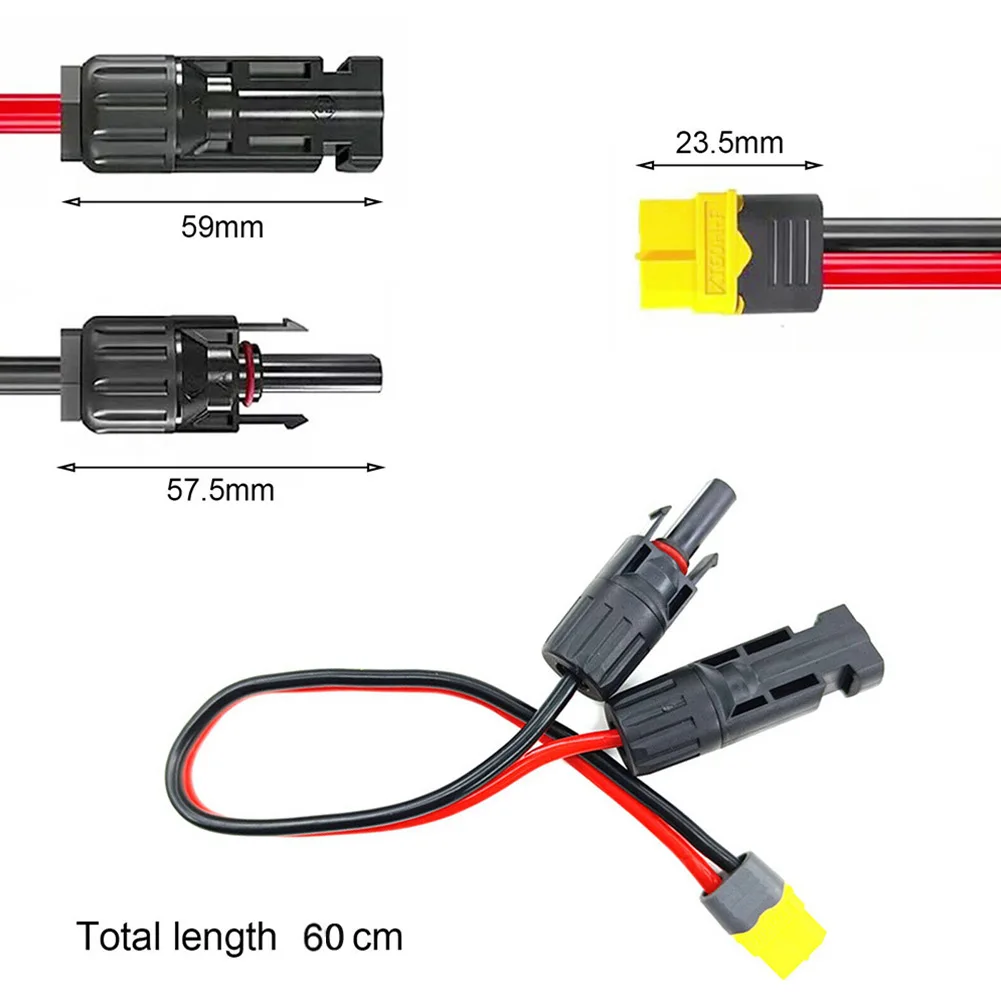 

Durable Power Pole Adapter Power Pole Adapter Wire 10AWG Black+Red Durable Fireproof Flame-Retardant High-Quality