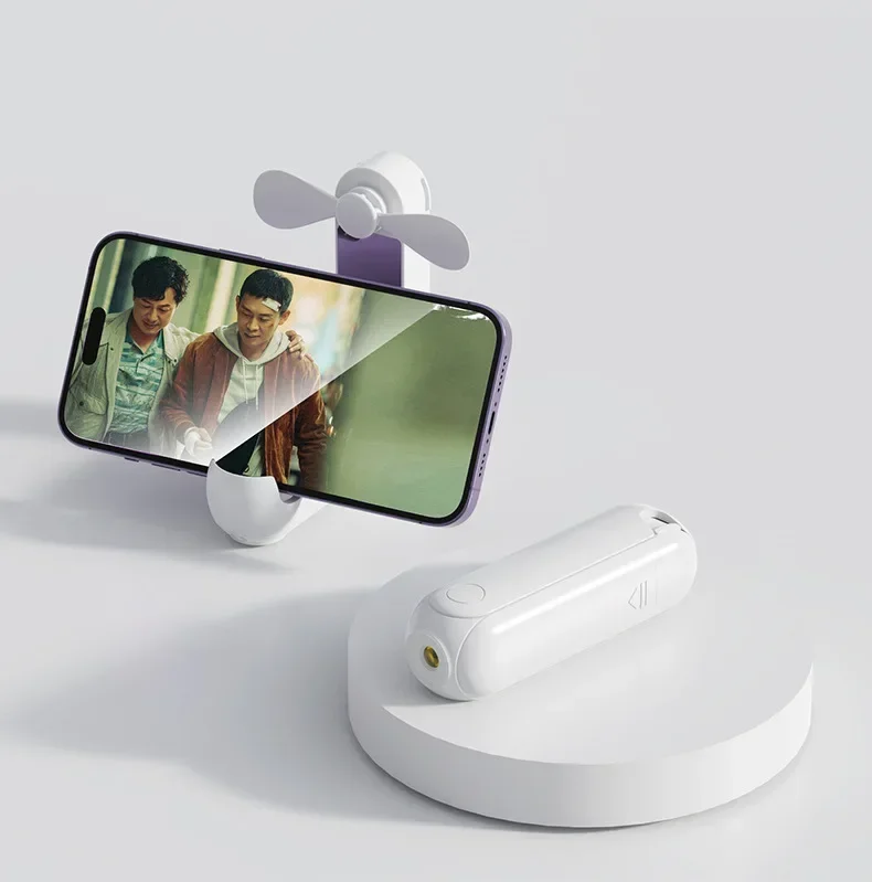 New Handheld Electric Fan USB Desktop Fan with LED Light Portable Mini Small Fan Mobile Phone Charging Bank Phone Stand Students 5 S954478060f0242c49786be11f12ab365y