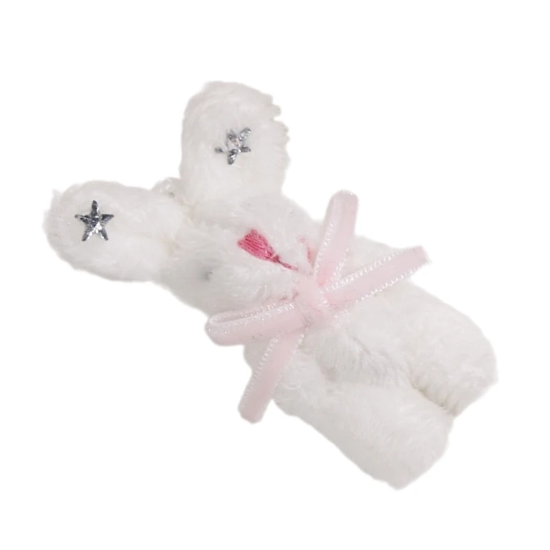 Porte-clés en forme lapin Adorable, poupée en peluche douce, accessoires bricolage, livraison directe