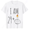 I Am 29+ Middle Finger Women T-shirt Ladies 30th Birthday Party Tees Aesthetic Streetwear Short Sleeve Tops Female Clothing 4