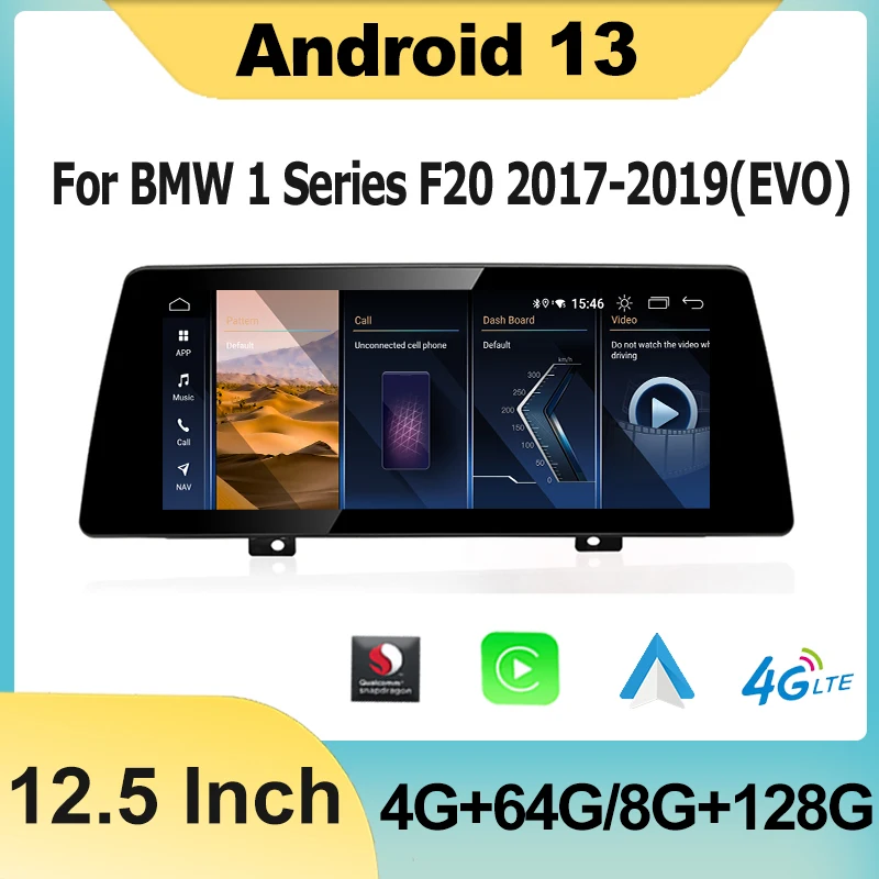 

GPS Navigation For BMW 1 Series F20 F21 2018-2019 EVO System 12.3 Inch Android 13 Car Multimedia Radio Player Carplay Auto Touch