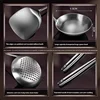 316 Stainless Steel Wok Spatula Metal kitchen utensils Slotted Turner Spoon Ladle Cooking Tools Utensil Set Kitchen Accessories 3