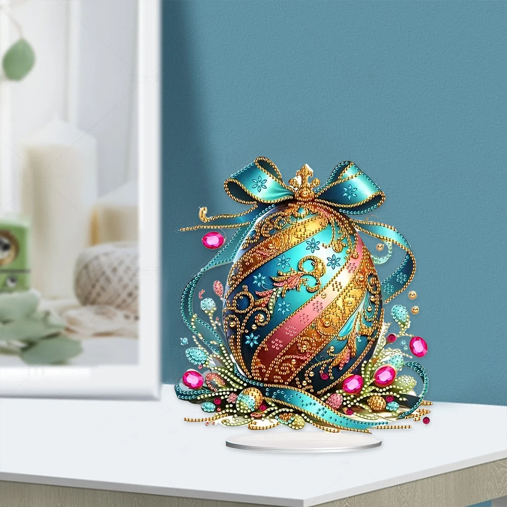 Easter Egg Special Shaped Table Top Diamond Painting Ornament Kits 5D DIY Diamond Art Tabletop Decorations Adults Beginner diamond painting