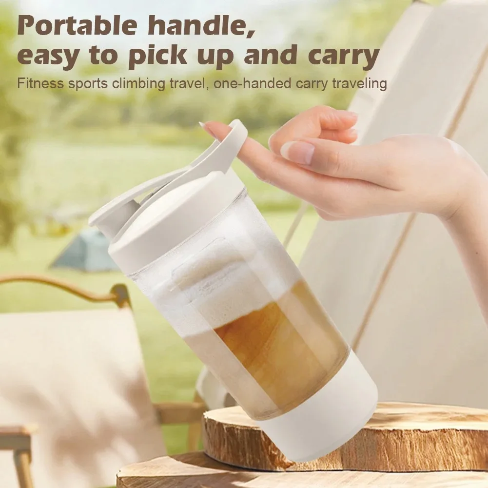USB Electric Protein Shaker Bottle Portable Rechargeable Blender Cup Multipurpose 450ml Mixing Cups For Fitness Workout 6