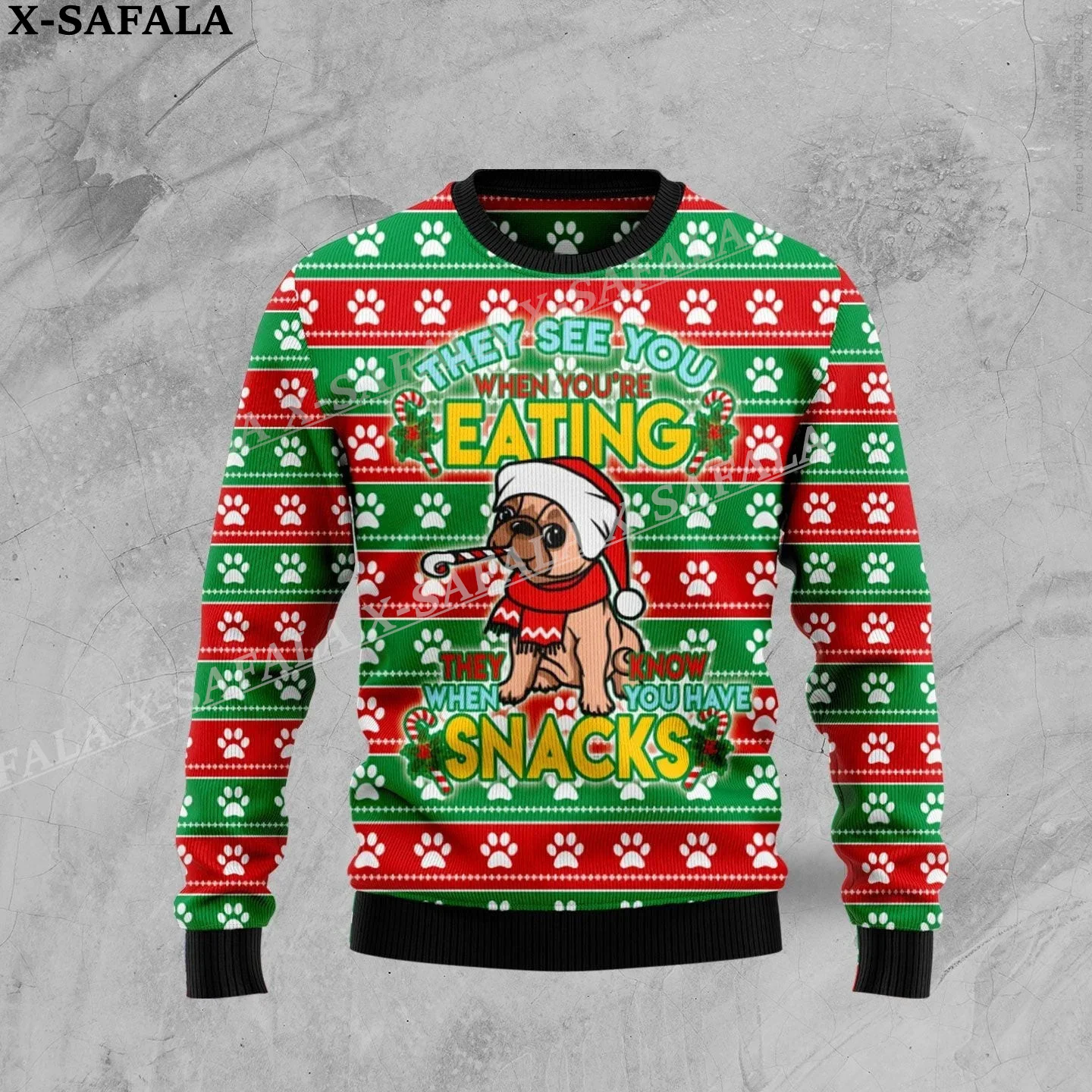 thumbnail image 1 of Suéteres de punto feos para Navidad, para perros y gatos, divertidos, para Halloween, Navidad, regalos, para parejas, fiestas, unisex, informales, 3 unidades, 1 of 5