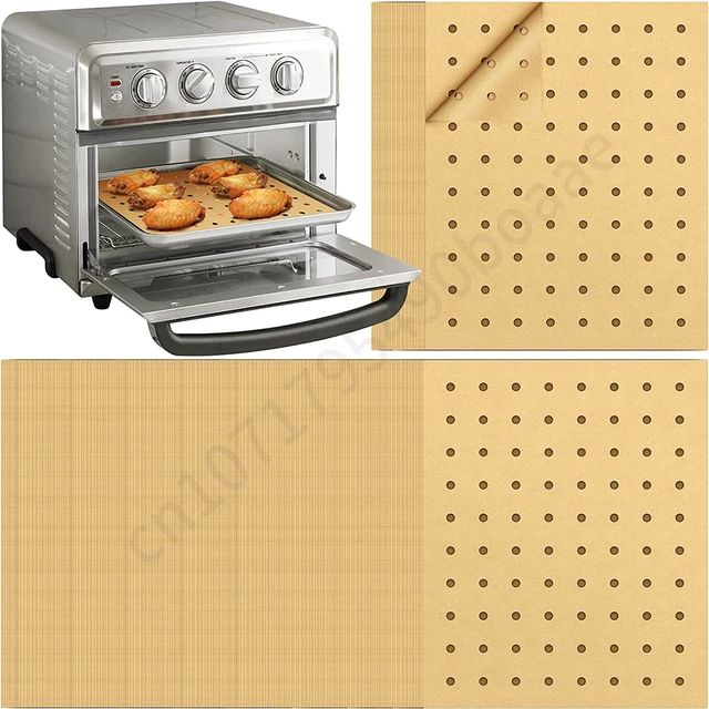 50pcs Rectangle Air Fryer Liners, Parchment Paper Sheets, Non