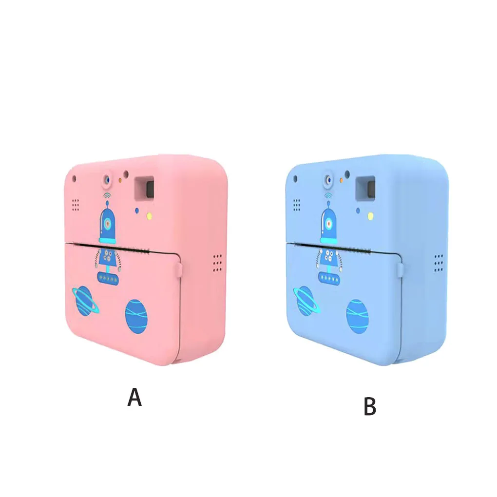 

Photo Printer Cameras Wireless Digital Toy Thermal Printing Machine Instant Mini Printers Bluetooth-compatible Connection Pink