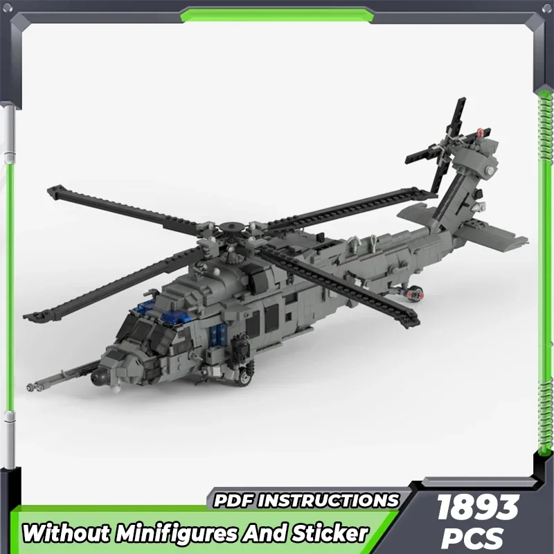 

Moc Building Bricks Military Weapon Model HH-60W Helicopter Technology Modular Blocks Gifts Toys For Children DIY Sets Assembly