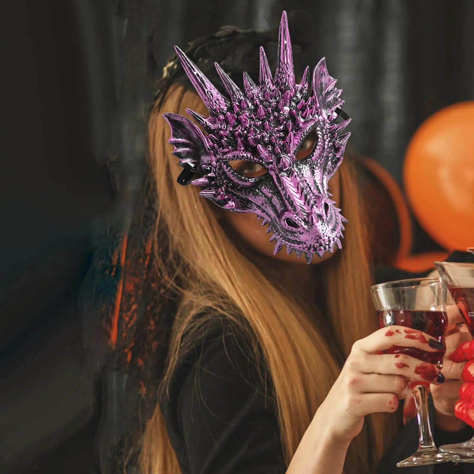 Dragon Cosplay Mask Dinosaur Funny Head Mask Realistic Full Face