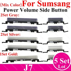 Volume Power Button Replacement for Samsung Devices - Side Power Key On/Off Repair Parts (5x J7)